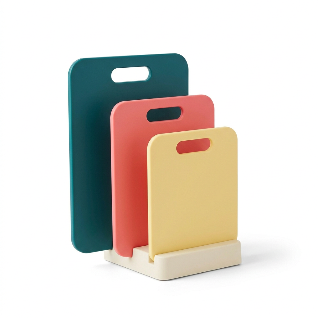 Three board and stand concept on white background