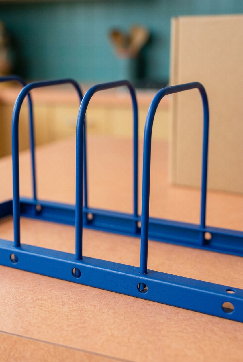 Rack base rail connection detail concept