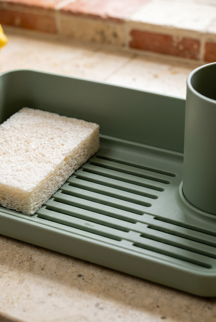 Slotted tray and cream sponge detail concept