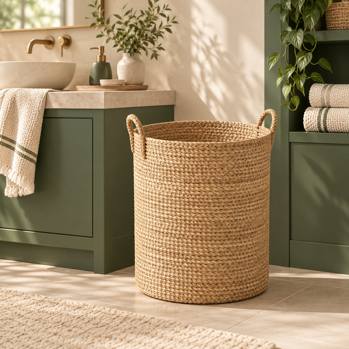 Everyday Laundry Hamper - AI concept bathroom lifestyle scene
