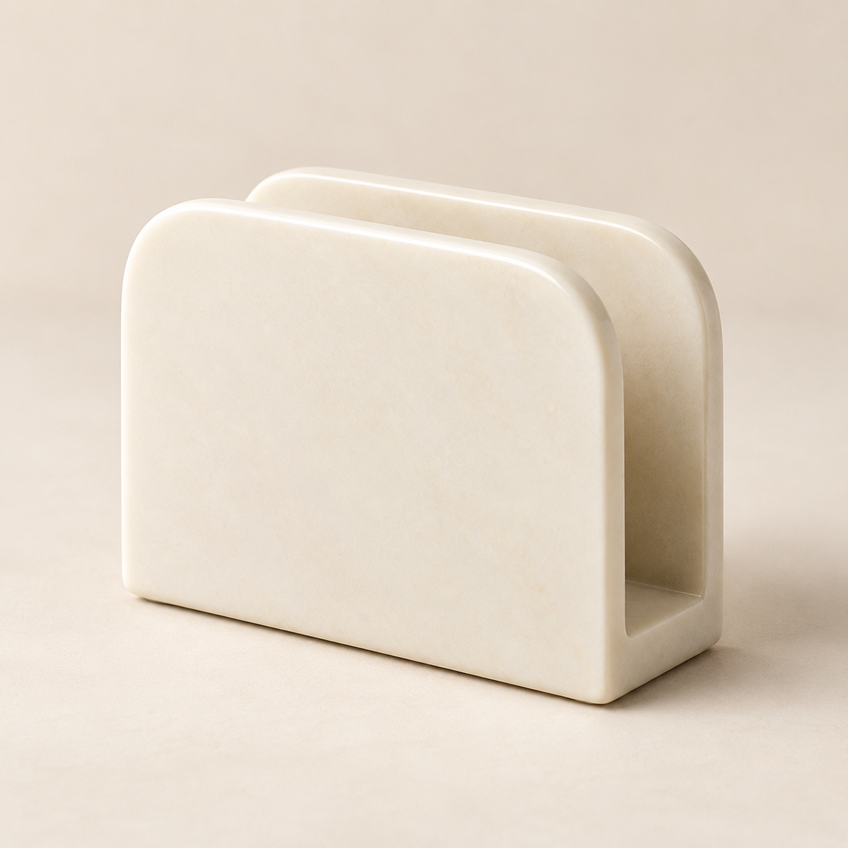 AI concept — napkin-holder, front three-quarter view