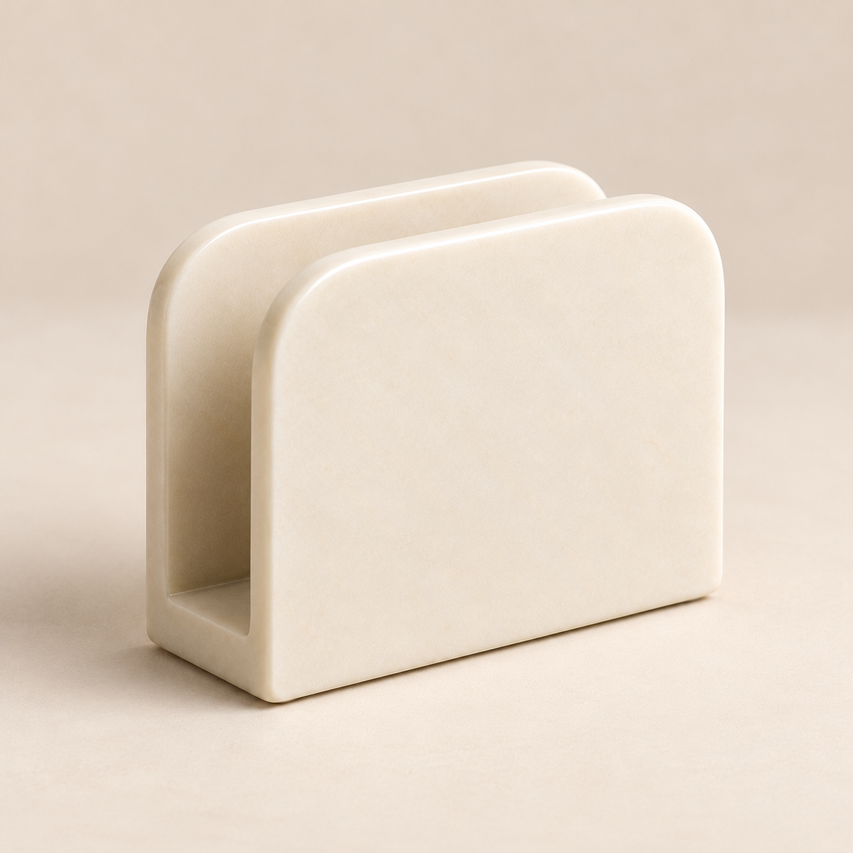 AI concept — napkin-holder, opposite three-quarter view