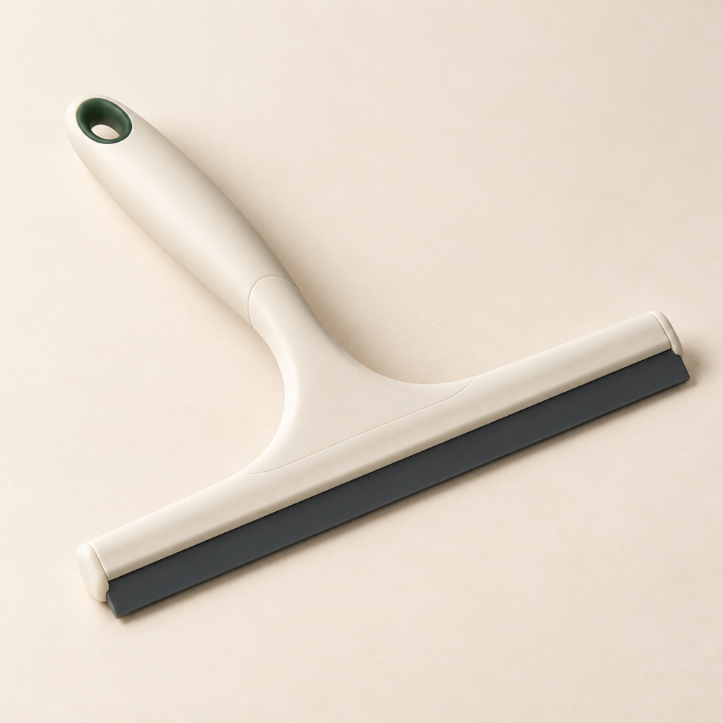 AI concept: window-squeegee - reverse three-quarter studio view